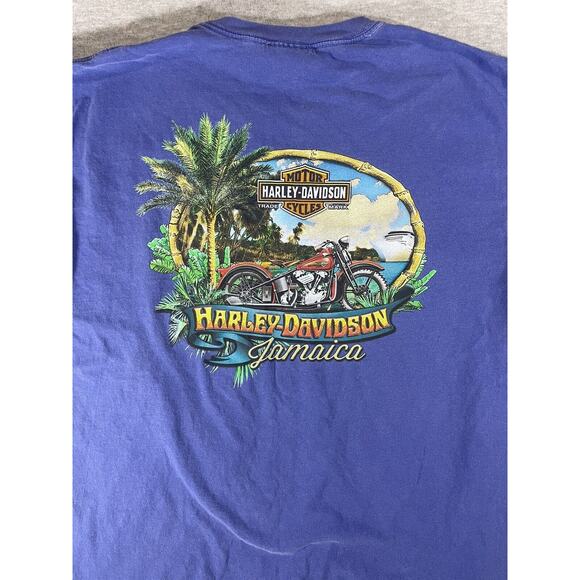 Harley-Davidson T shirt size L Riding and Relaxing Jamaica Blue Vintage - Picture 2 of 7